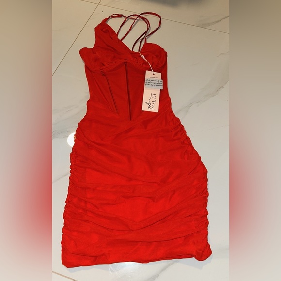 HollyPolly red dress NWT - Picture 2 of 4